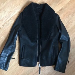 All Saints Sheepskin & Leather Jacket